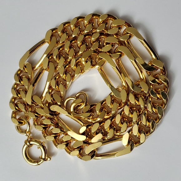 Men’s 18K Gold Plated Heavy Miami Link Chain – 20–21” / Power Statement Necklace - Picture 3 of 9